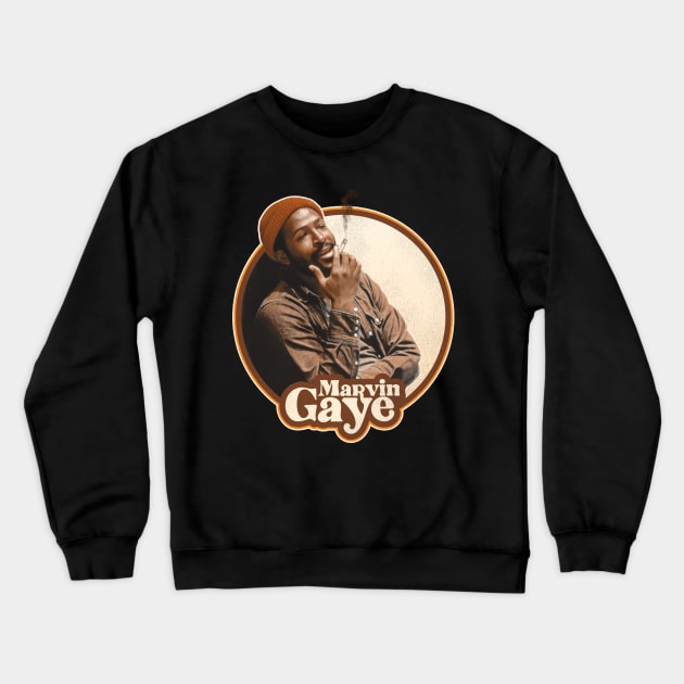 Marvin Gaye 70s Style Sepia Colorway Crewneck Sweatshirt by darklordpug